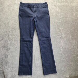 Gap Jeans Womens 10 Long Blue Slim City Straight Leg Trouser Dark Wash Denim